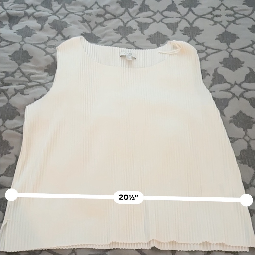 COS Cream Ribbed Tank Top - Picture 4 of 6
